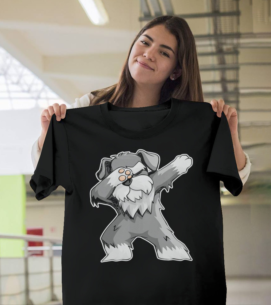 Dabbing Dance Schnauzer Schnauze Cartoon T-Shirt