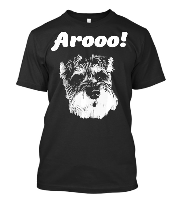Schnauzer Arooo Barking Face T-Shirt