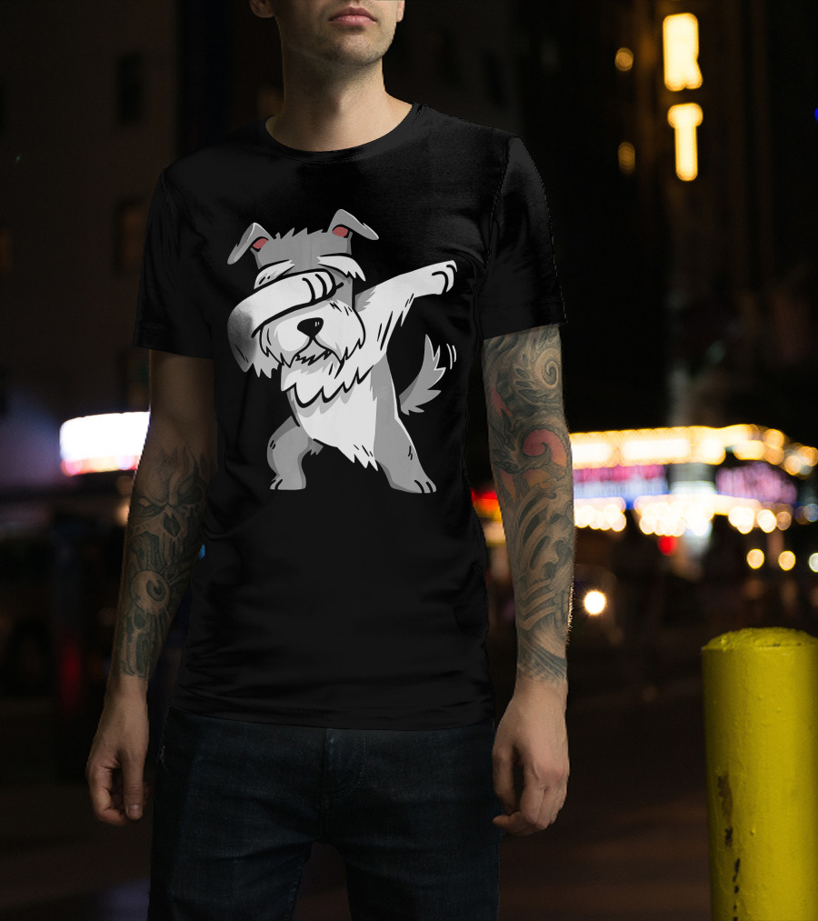 Dabbing Schnauzer Kids Dog Pose T-Shirt