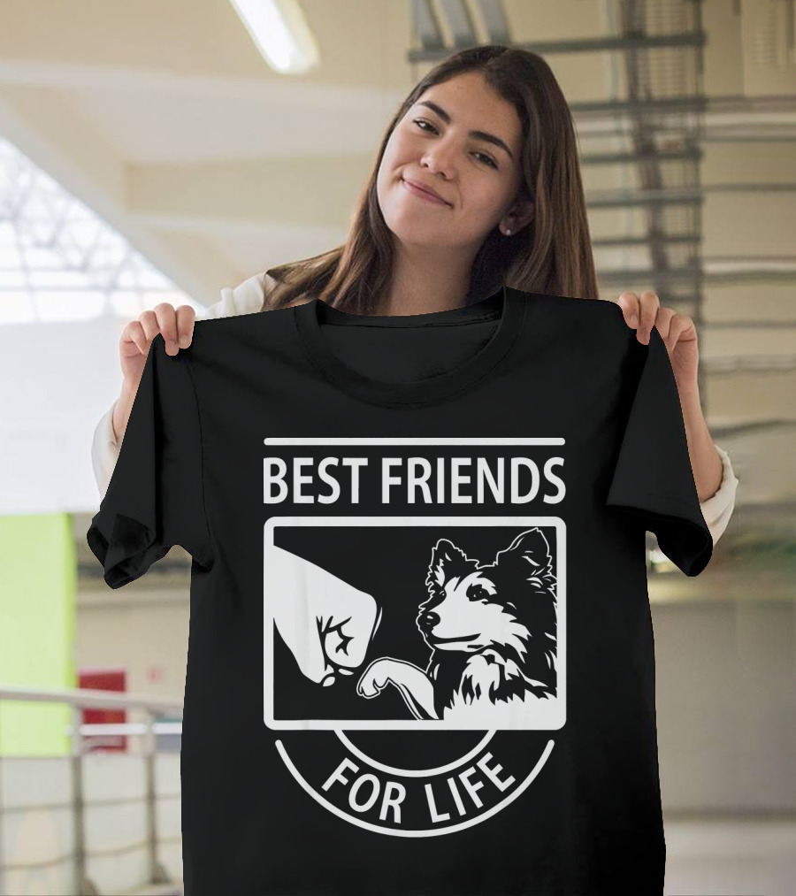 Best Friends For Life Sheltie Fist Bump T-Shirt