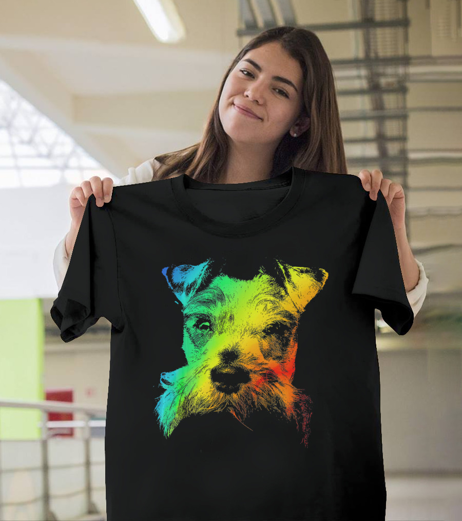 MINIATURE SCHNAUZER Rainbow Ret T-Shirt