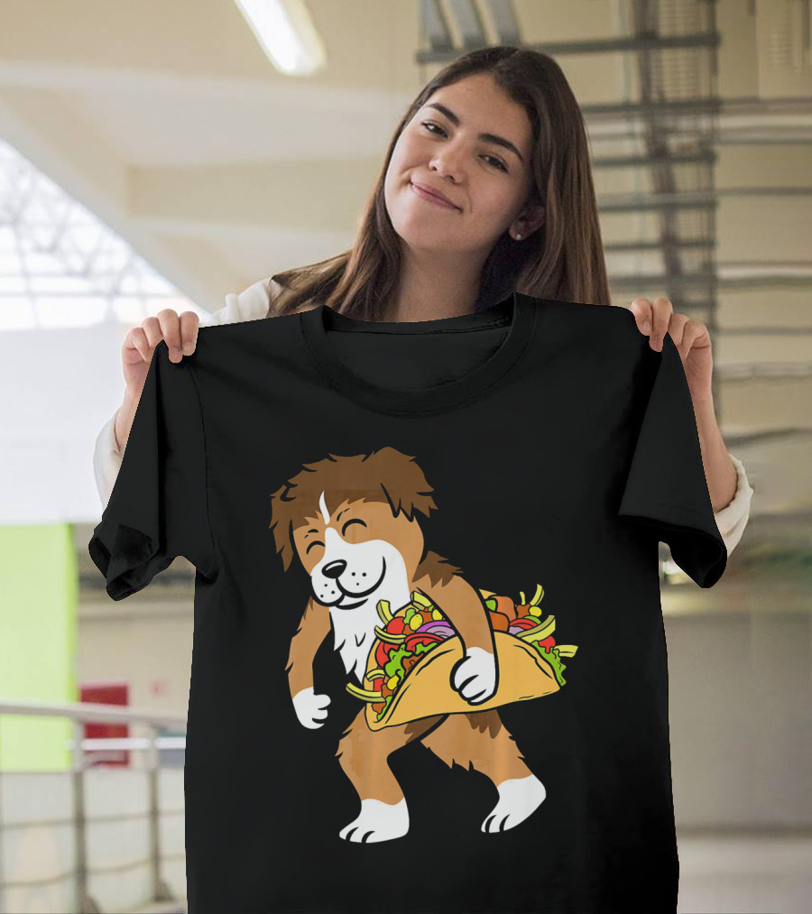 Shetland Sheepdog Carrying Taco Image T-Shirt