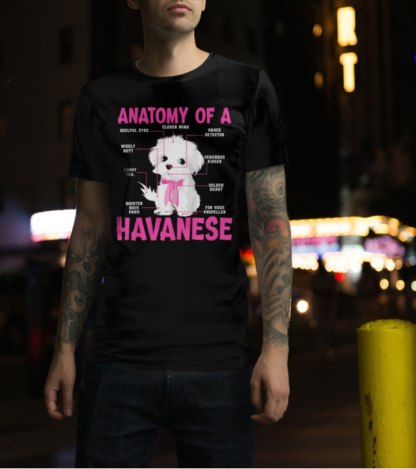 Anatomy Clever Mind Soulful Eyes Snack Detector Golden Heart Havanese T-Shirt