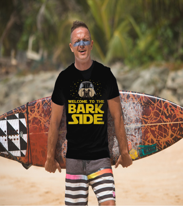 Welcome To The Bark Side With Mastiff Helmet And Stars T-Shirt