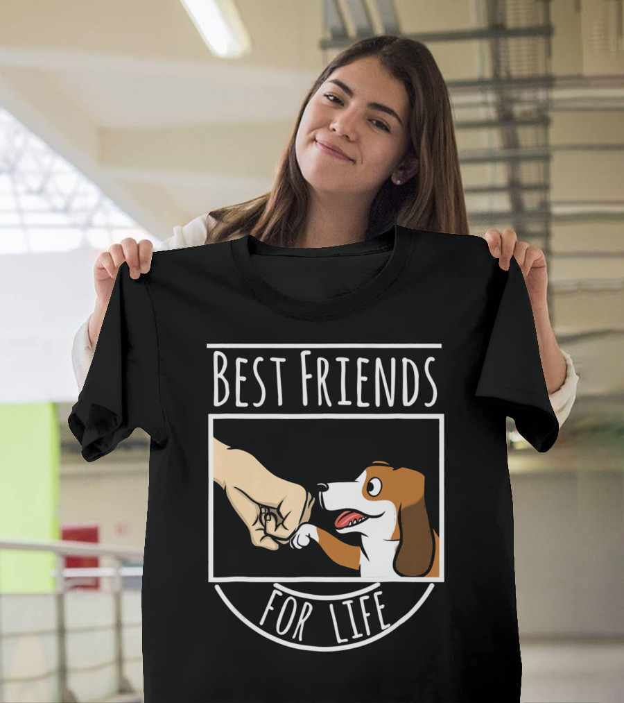 Basset Hound Fist Bump Best Friends For Life T-Shirt