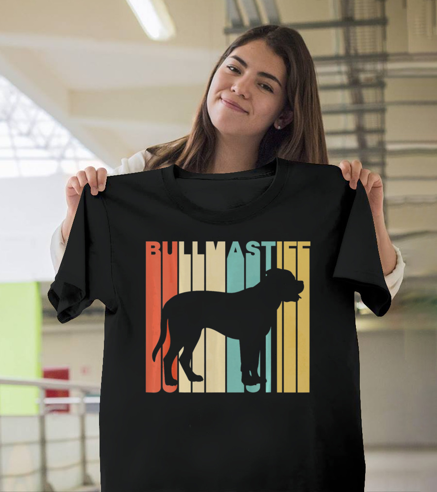 Bullmastiff Vintage Striped T-Shirt