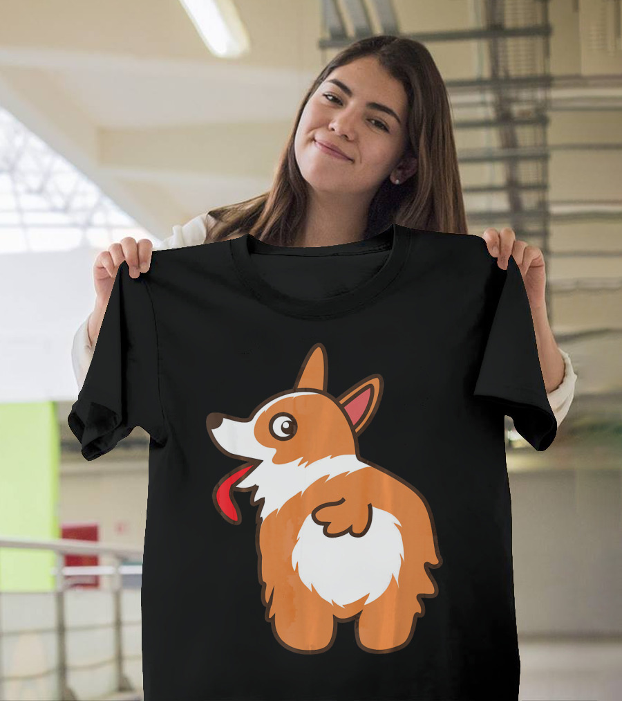 Corgi Dog Heart Butt Cool Love A Dog T-Shirt