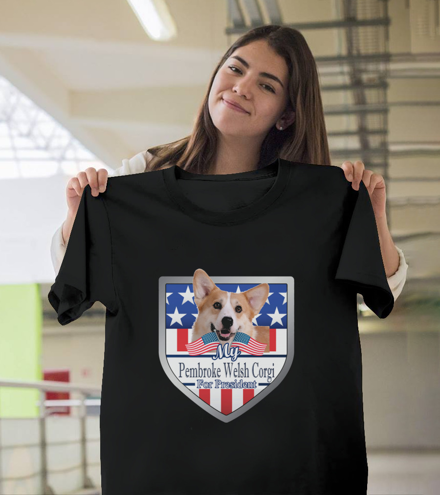 My Pembroke Welsh Corgi Stars and Stripes For President T-Shirt