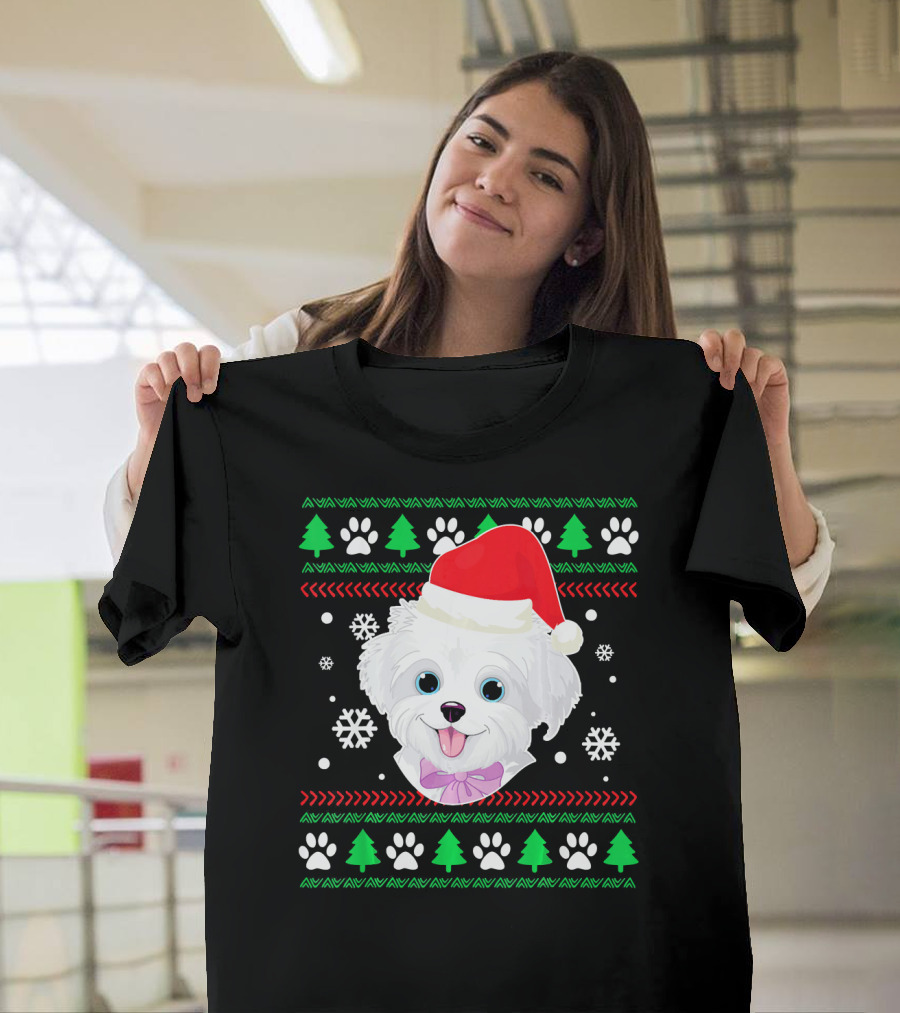 Havanese Scottish Santa Hat Christmas T-Shirt