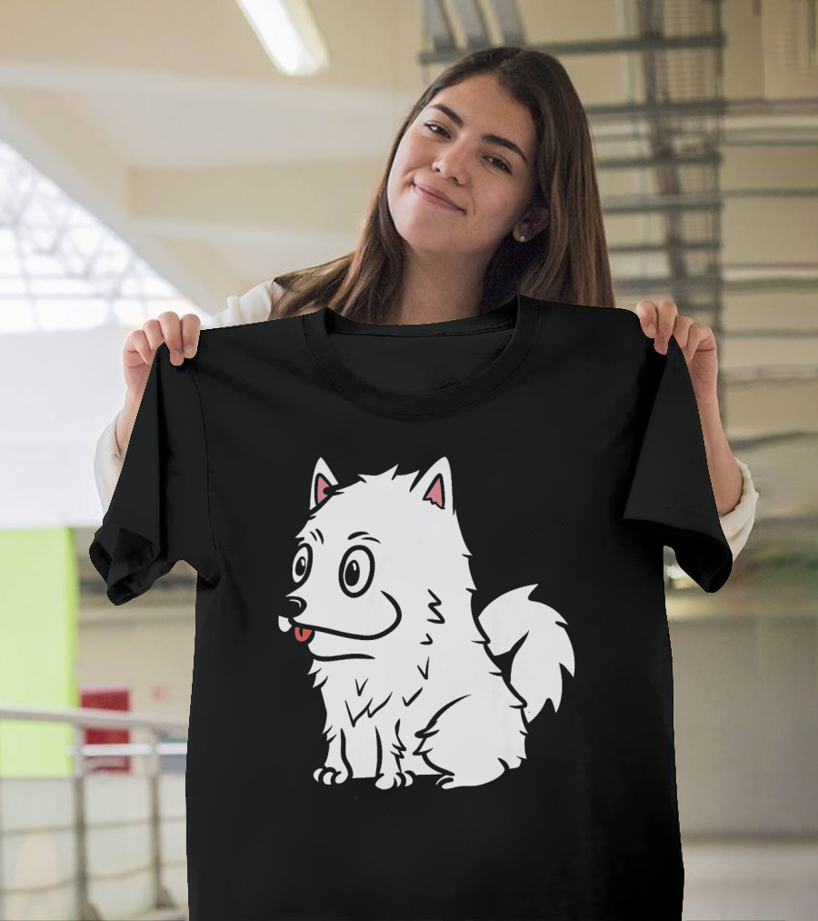 Funny Cute Samoyed Cartoon Dog T-Shirt
