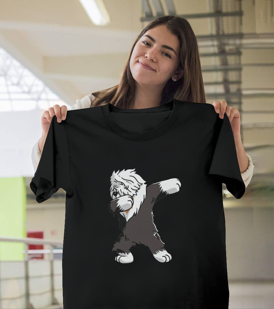 Playful Dabbing Old English Sheepdog T-Shirt