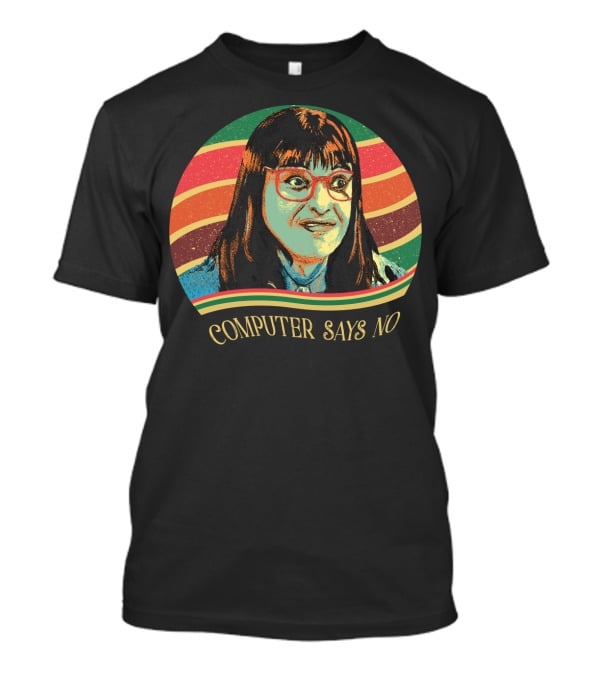 Carol Beer Computer Says No Vintage Rainbow T-Shirt