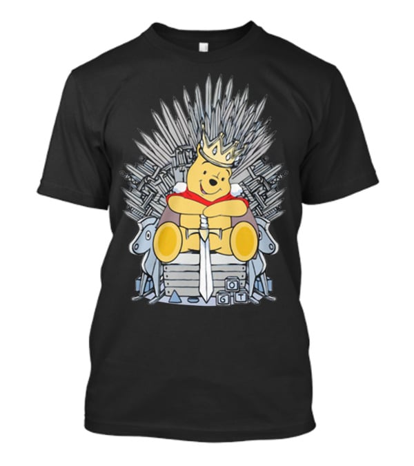 Game Of Thrones Pooh Bear King On Iron Throne Crossover T-Shirt