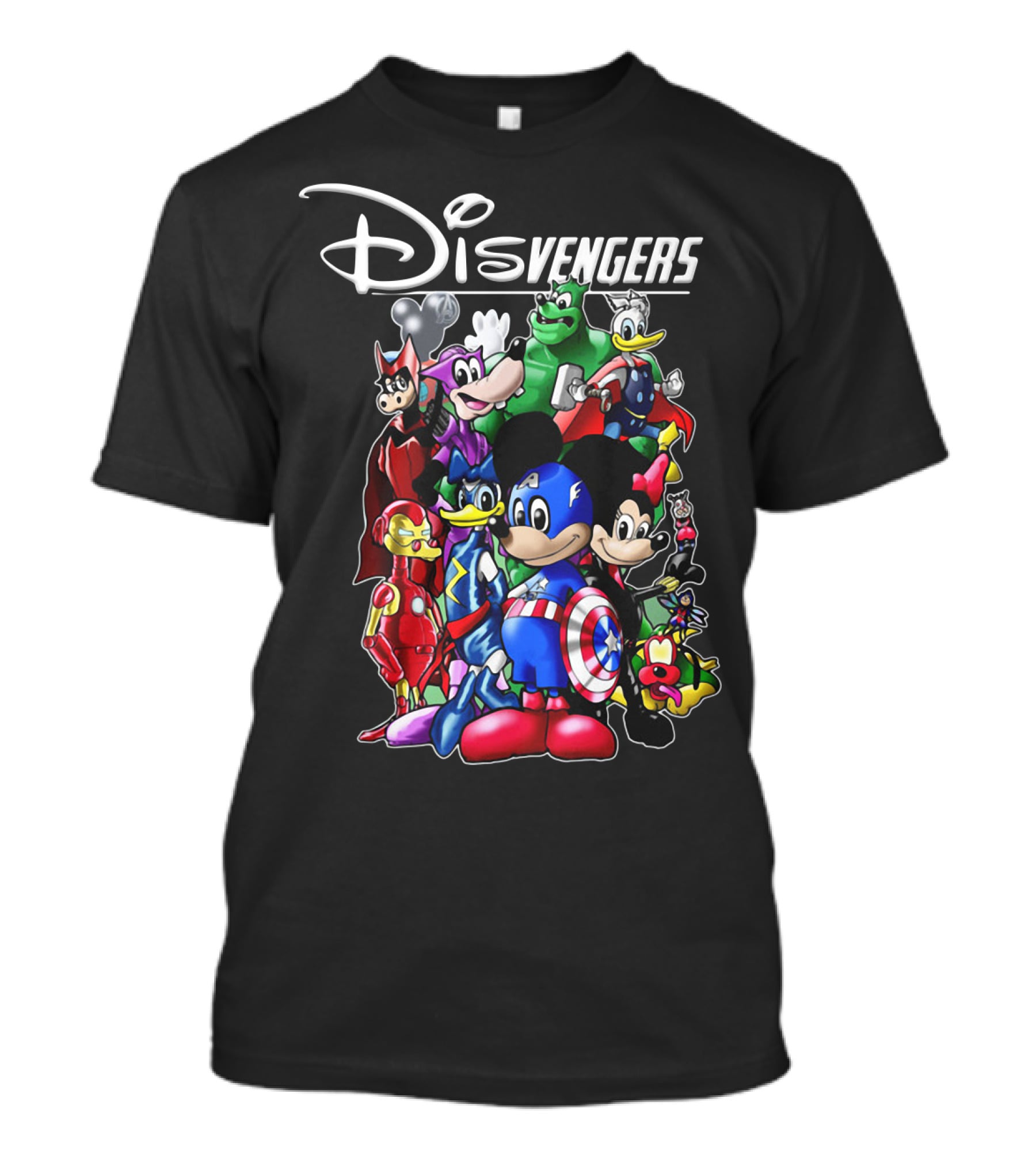 Marvel Avengers Endgame Disvengers Disney Characters As Avengers Crossover T-Shirt