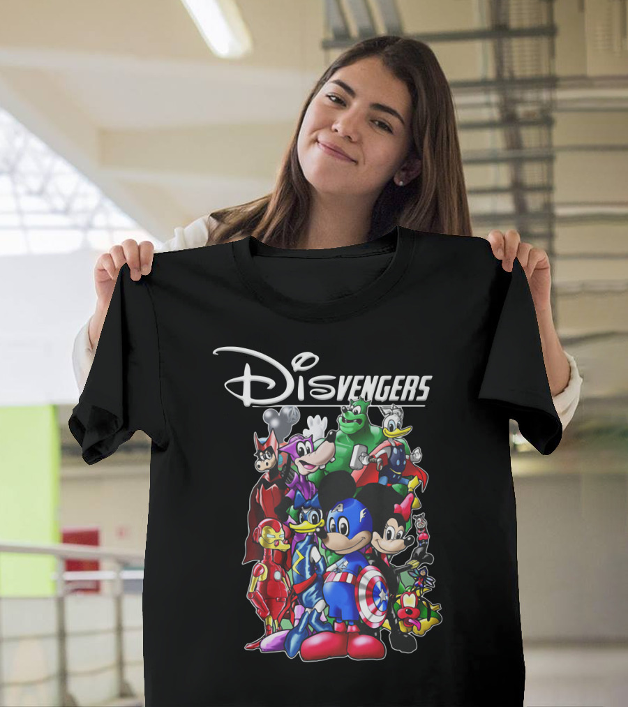 Marvel Avengers Endgame Disvengers Disney Characters As Avengers Crossover T-Shirt