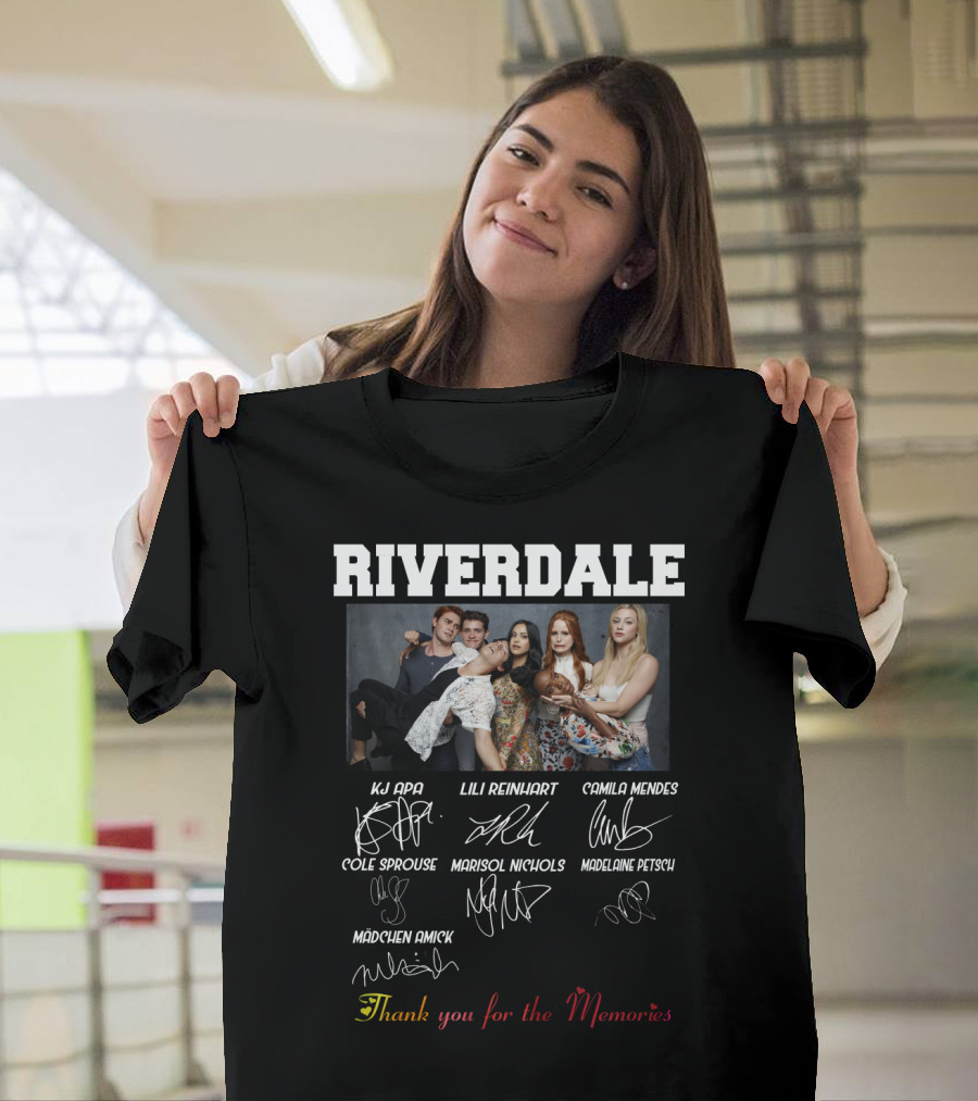 Riverdale KJ Apa Lili Reinhart Camila Mendes Cole Sprouse Marisol Nichols Madelaine Petsch Mädchen Amick Thank You For The Memories T-Shirt