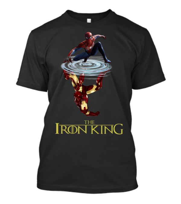 Spider Man Reflection Iron Man The Iron King T-Shirt