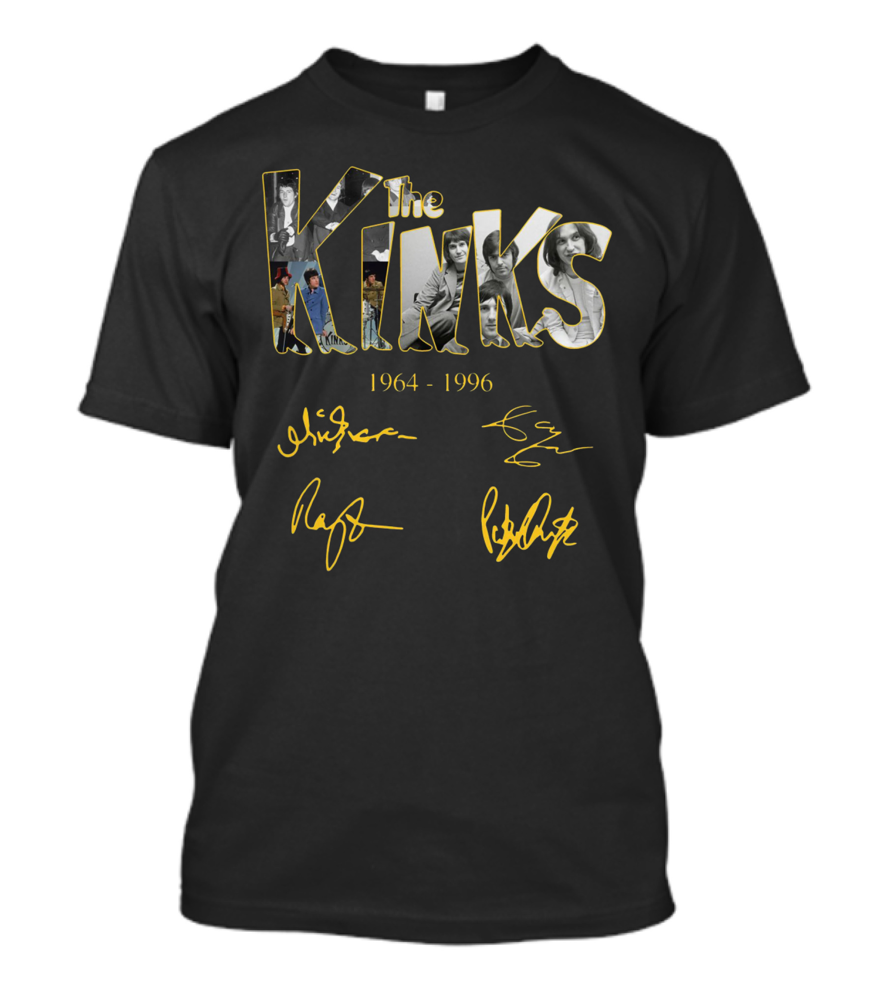 The Kinks 1964 1996 Signature Collage T-Shirt