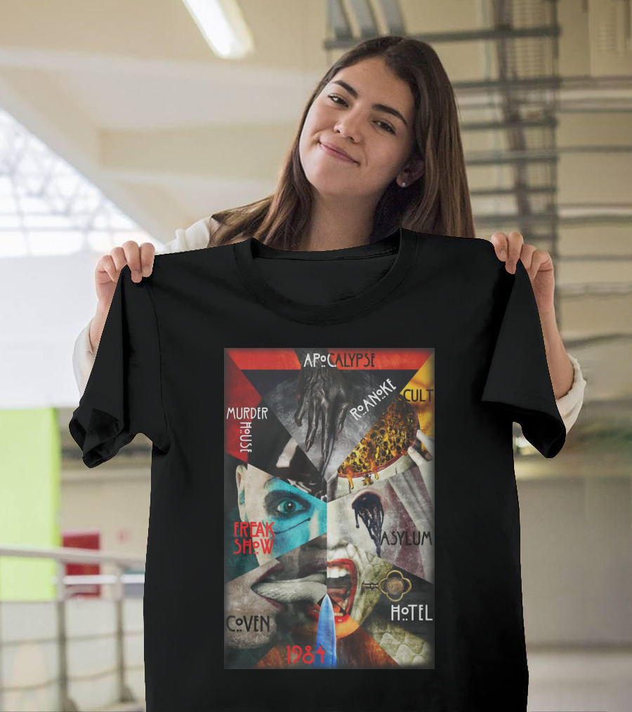 Apocalypse Roanoke Cult Murder House Freak Show Asylum Coven Hotel 1984 T-Shirt