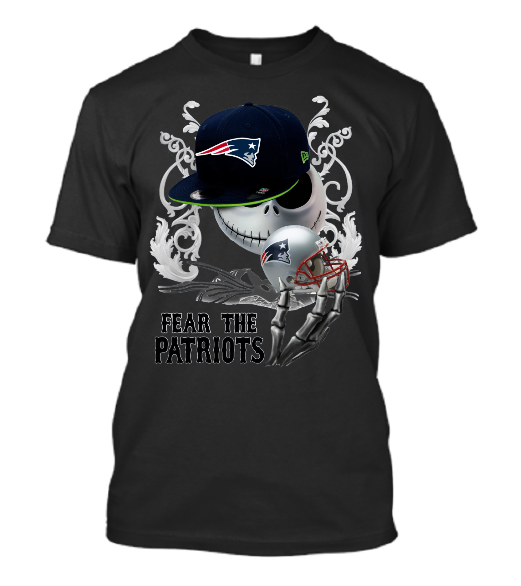 Jack Skellington Patriots Skull Fear The Patriots New Era Cap Football Helmet T-Shirt