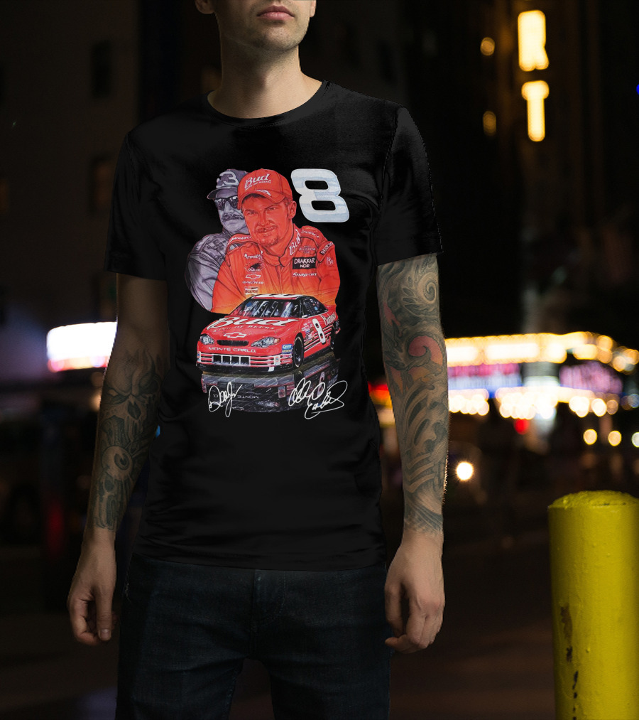 Dale Earnhardt Jr 8 Bud Monte Carlo Sam Bass Art T-Shirt