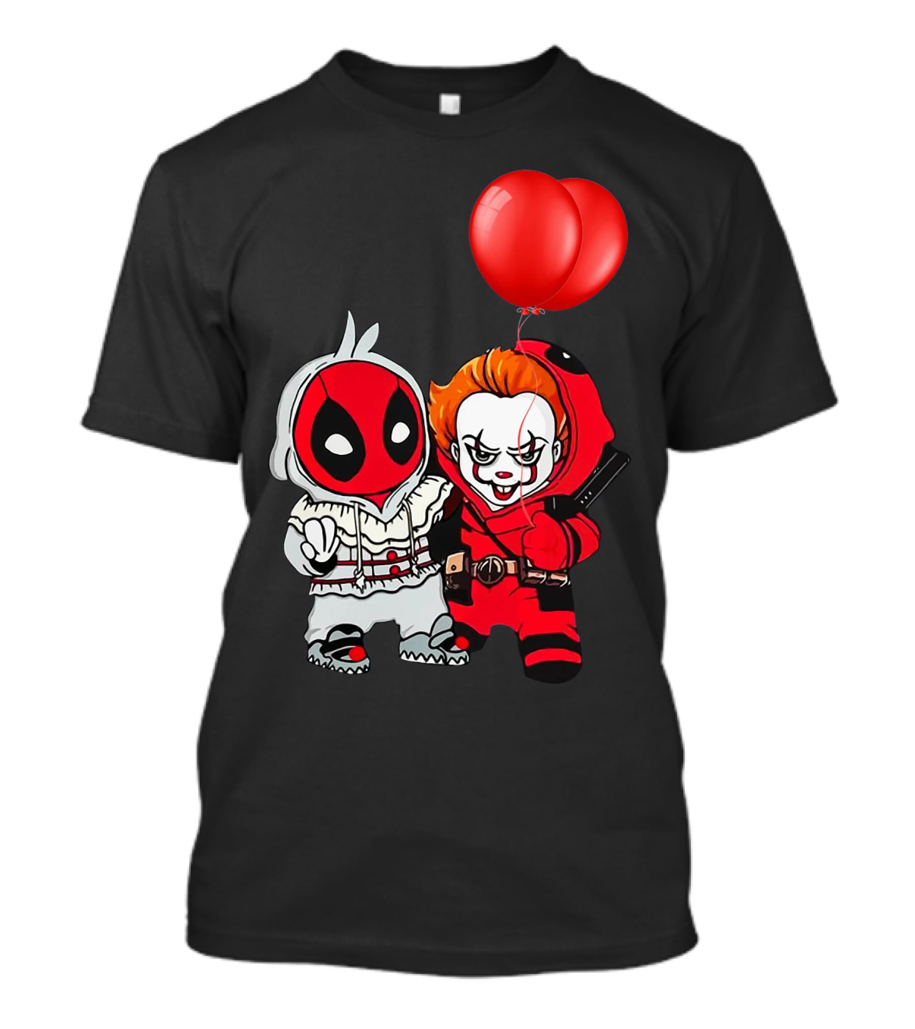 Pennywise Deadpool Crossover With Red Balloons T-Shirt