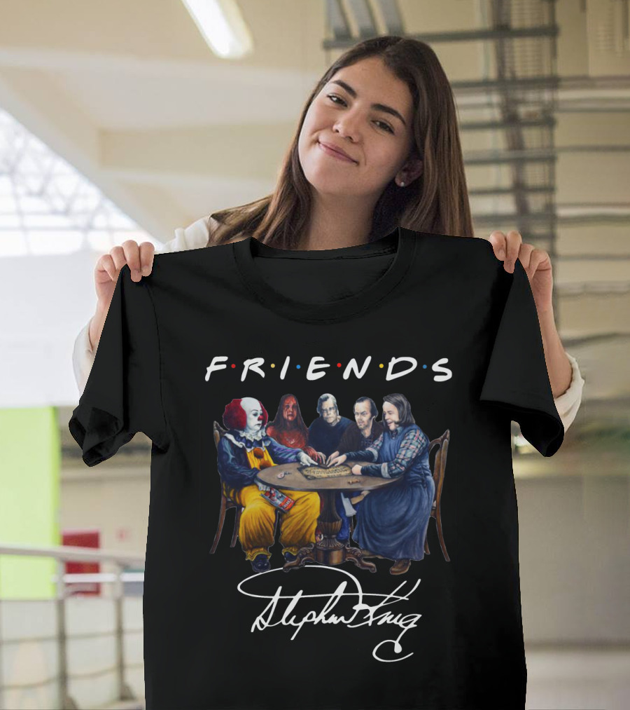 Stephen King Horror Characters Friends Sitting At Table Playing Ouija T-Shirt
