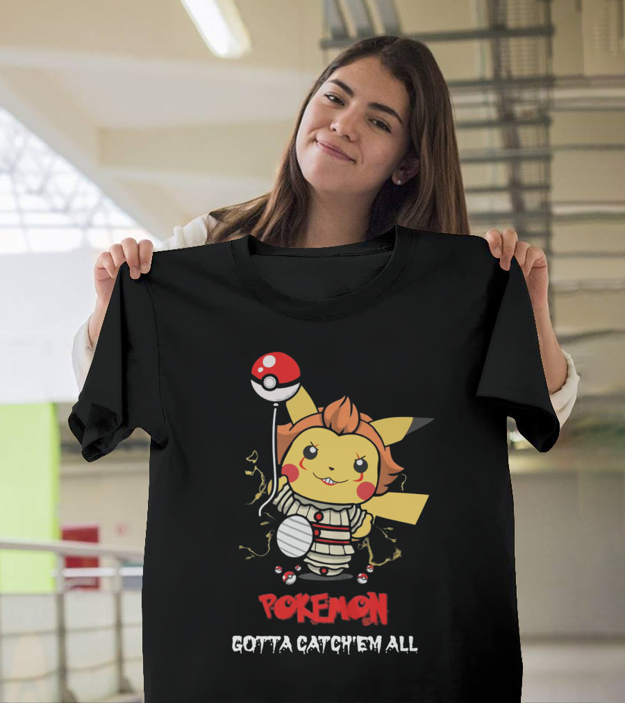 Pokemon Pikachu Pennywise Gotta Catch'em All T-Shirt