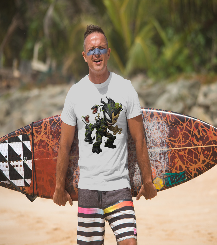 Halloween Venom Groot Monster Crossover Character T-Shirt