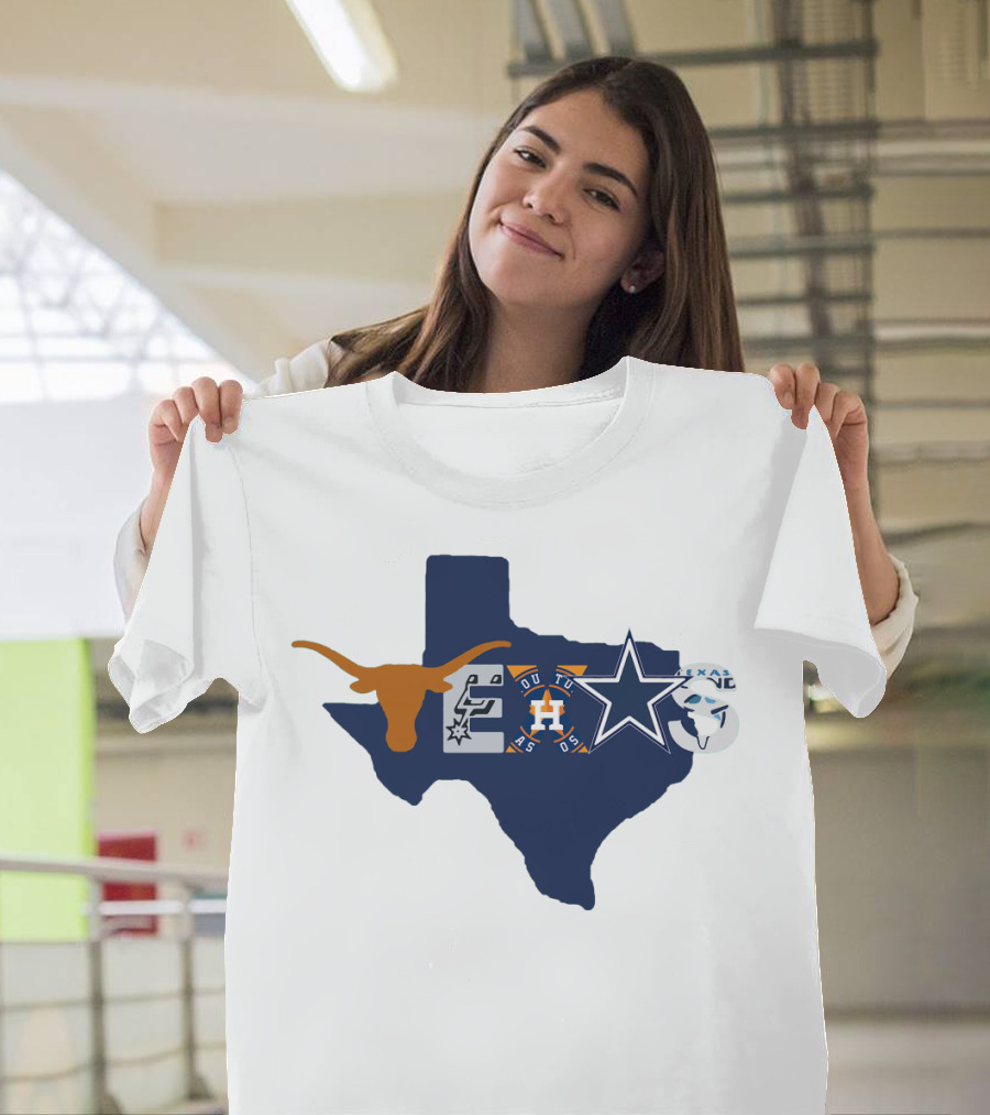 Texas Longhorns Houston Astros Dallas Cowboys Spurs Icons T-Shirt