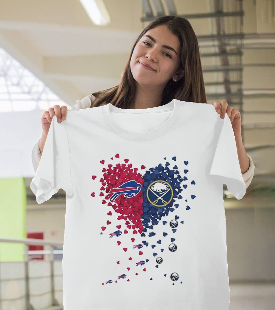 Buffalo Bills And Sabres Heart T-Shirt