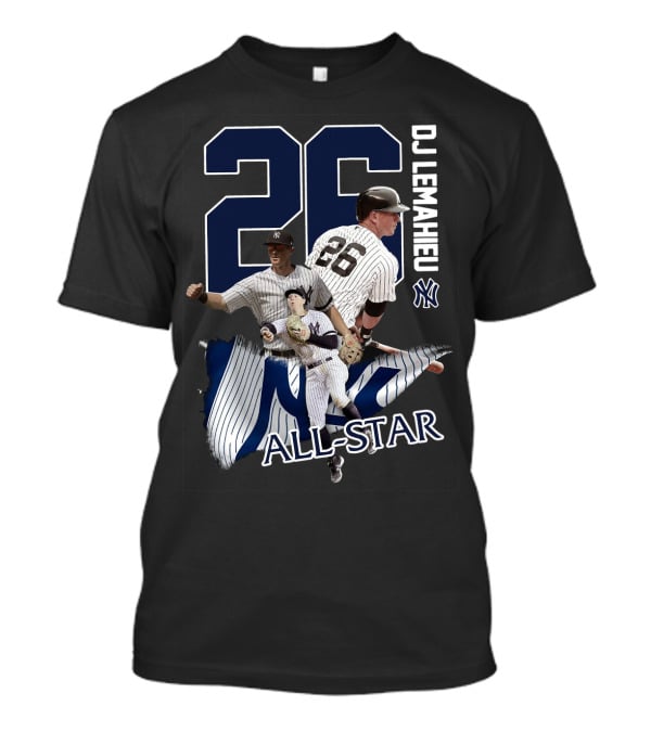 New York Yankees Dj Lemahieu 26 All-Star Yankees Team Player T-Shirt