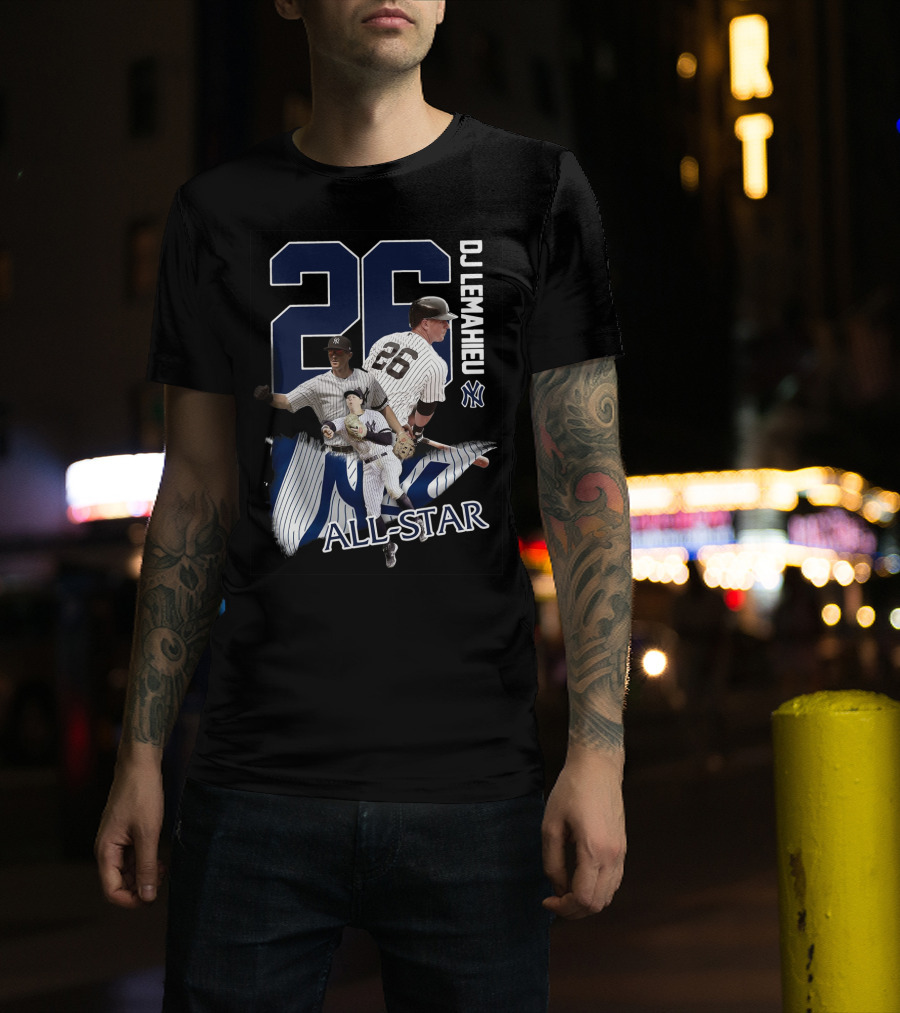 New York Yankees Dj Lemahieu 26 All-Star Yankees Team Player T-Shirt