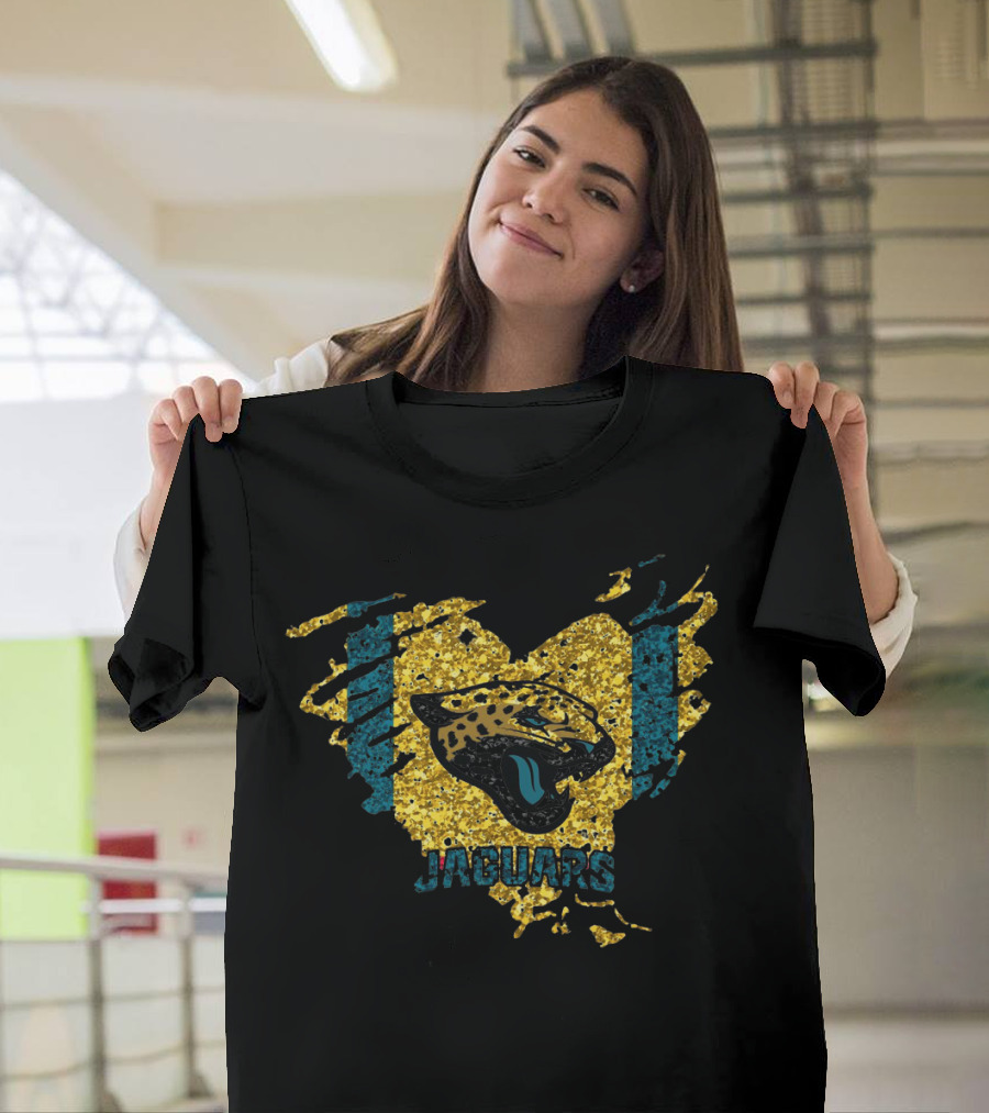 Heart Diamond Jaguars Football Team T-Shirt