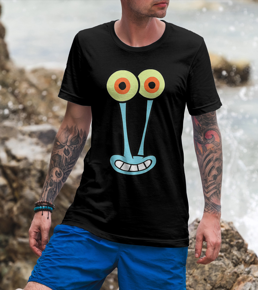 Gary Halloween Snail Cartoon Face Funny Group Costume T-Shirt
