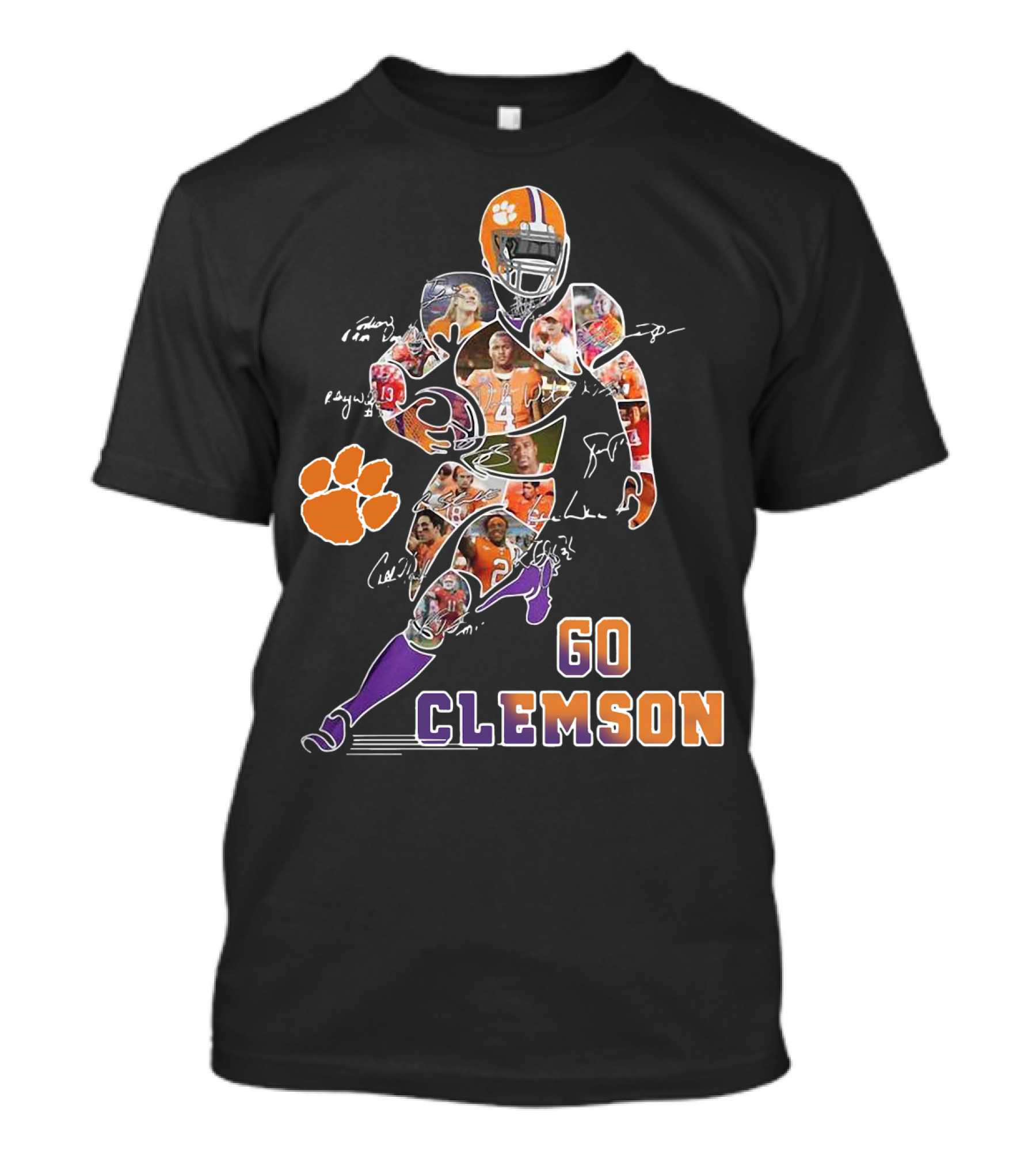 Clemson Tigers Football Team Heroes Collage Go T-Shirt