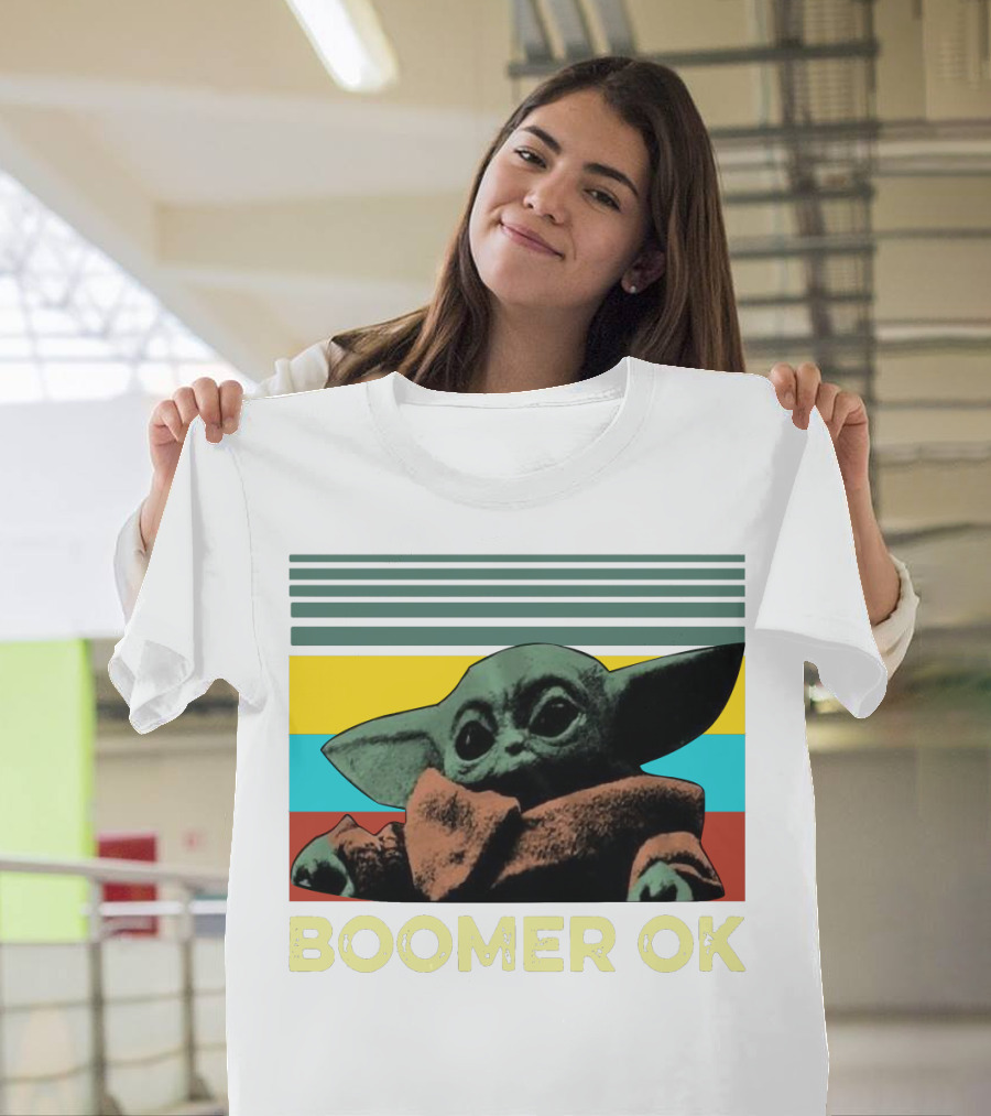 Boomer OK Retro Baby Yoda T-Shirt