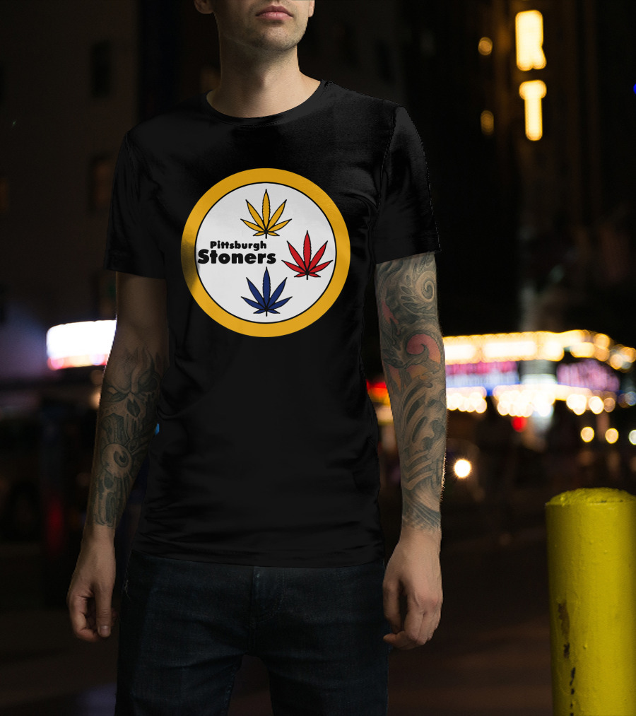 Pittsburgh Stoners Weed Leaves Steelers Colors T-Shirt