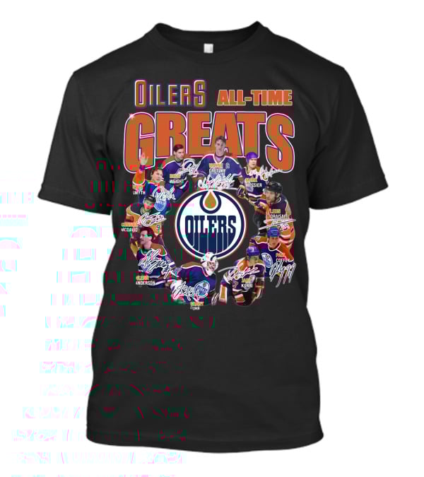 Oilers All Time Greats Wayne Gretzky Edmonton Legends Coffey Messier Kurri T-Shirt