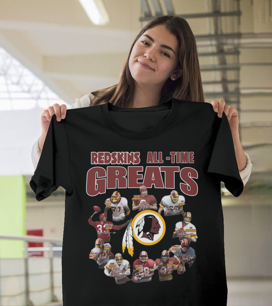 Redskins All-Time Greats Football Legends Circle T-Shirt