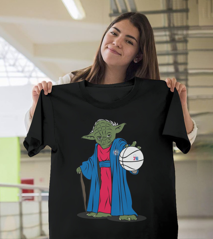 Master Yoda Philadelphia 76Ers Star Wars NBA Crossover T-Shirt