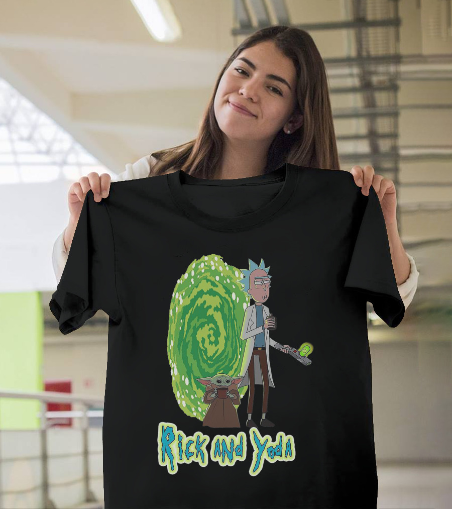 Rick And Yoda Portal Adventure T-Shirt