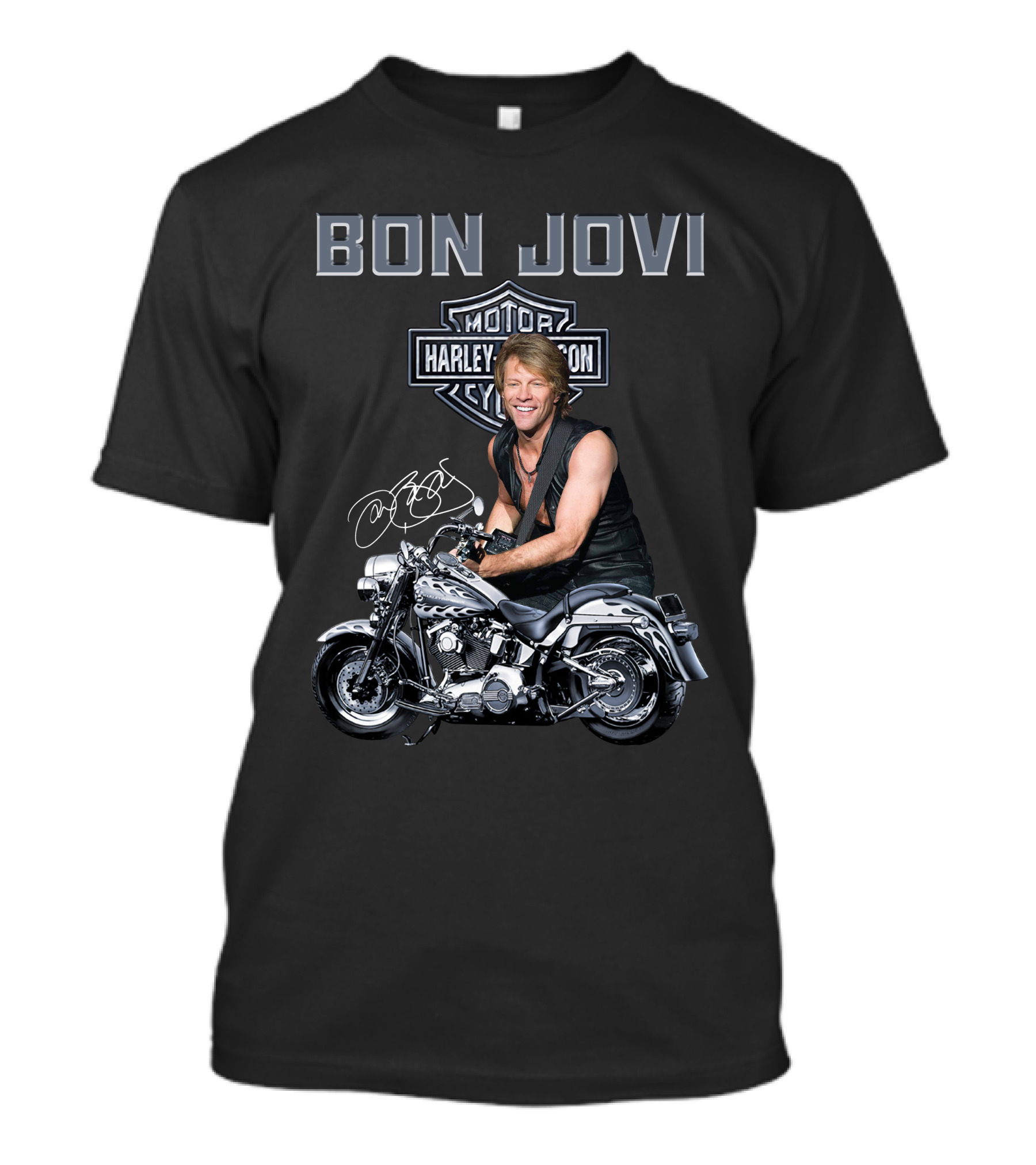 Bon Jovi Harley Davidson Motorcycle Rider T-Shirt