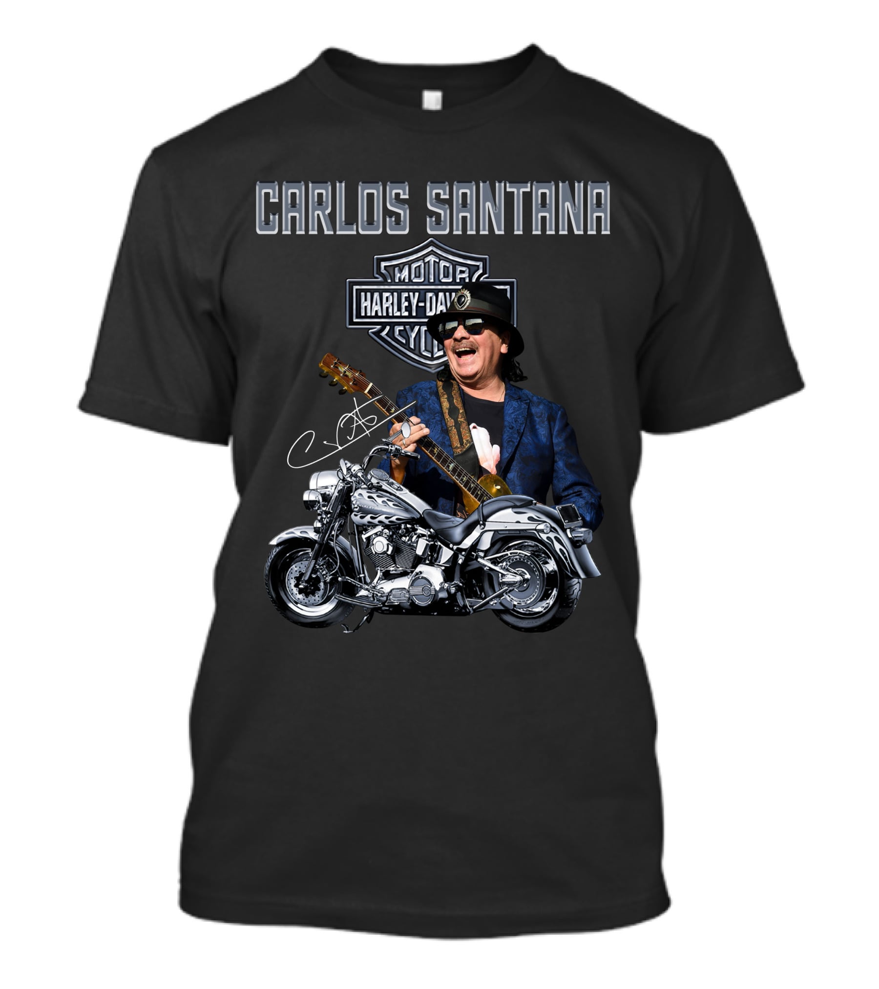Carlos Santana Harley Davidson Motorcycles T-Shirt