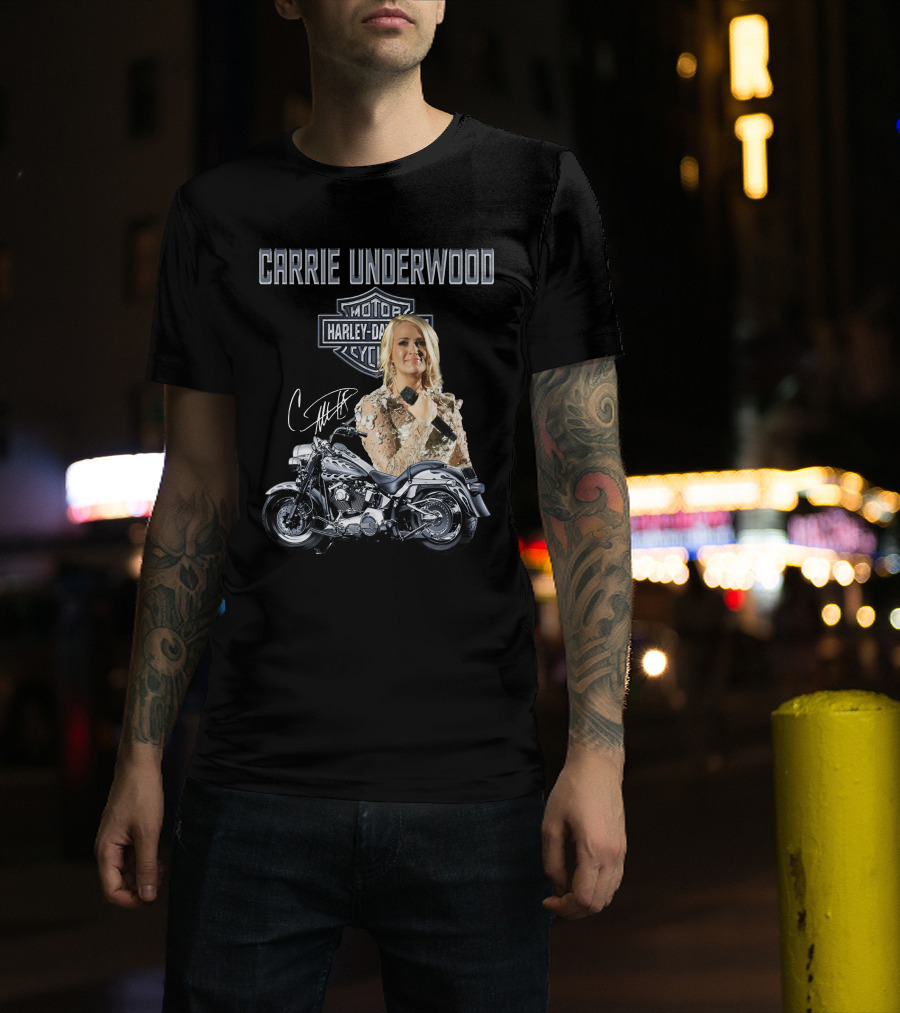 Carrie Underwood Harley Davidson Motorcycle Performance T-Shirt