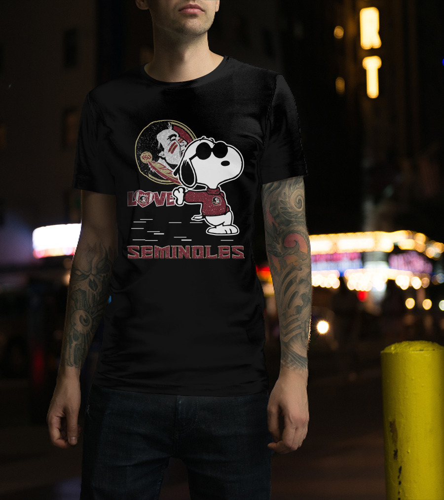Snoopy Love Seminoles Florida State T-Shirt