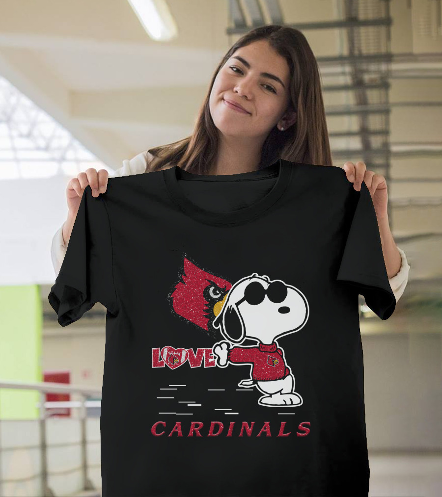 Snoopy Cardinals Love Louisville T-Shirt