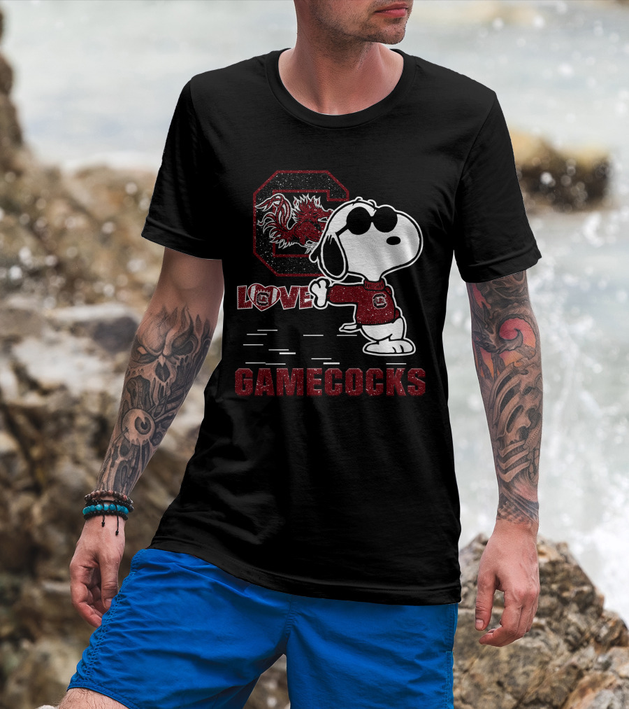 Snoopy Love Gamecocks South Carolina T-Shirt