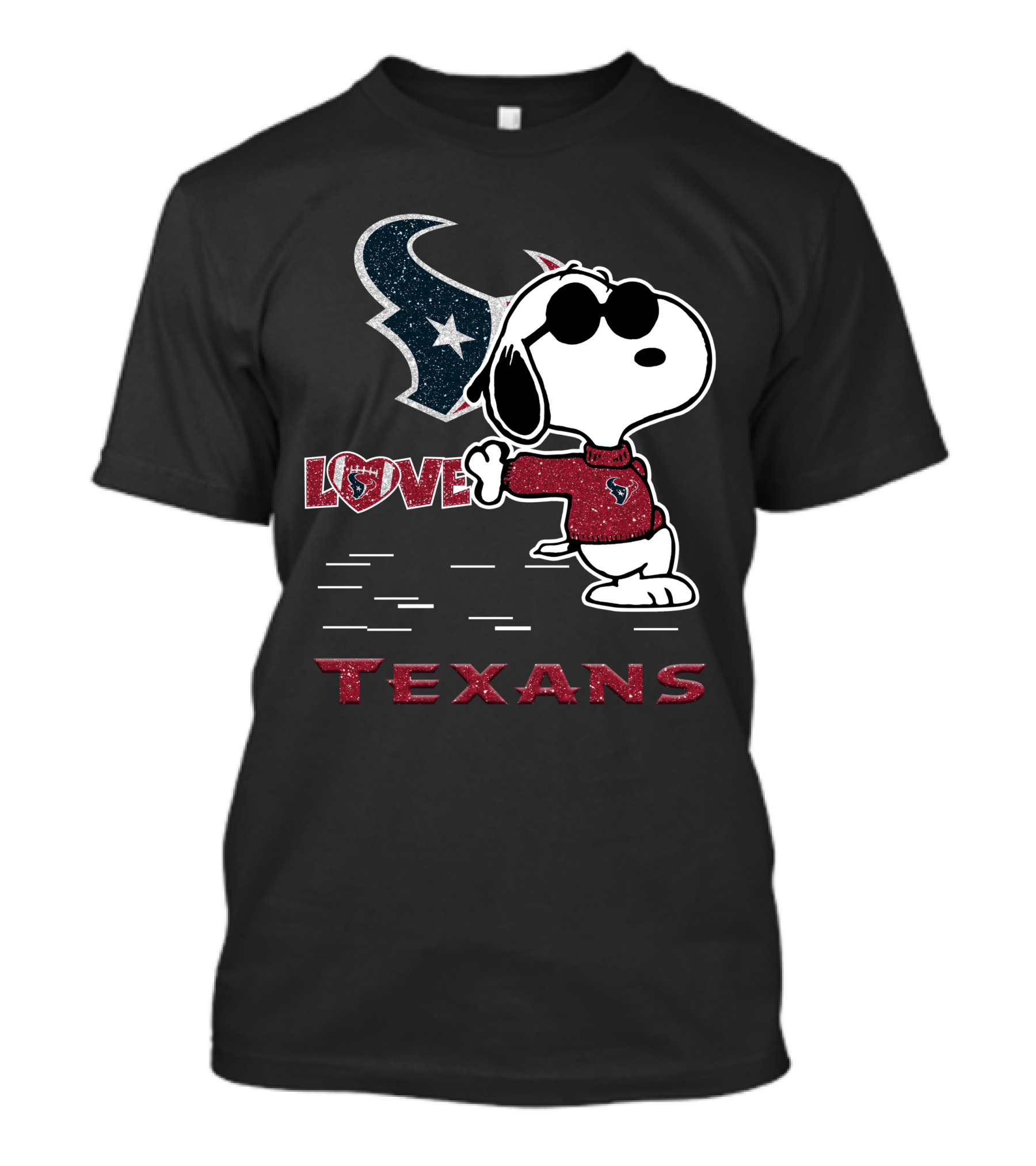 Snoopy Love Houston Texans For Nfl Fans T-Shirt
