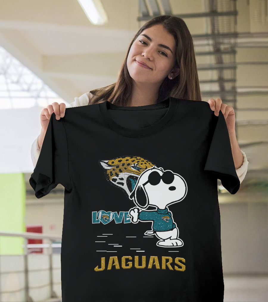 Snoopy Love Jacksonville Jaguars Jaguars T-Shirt